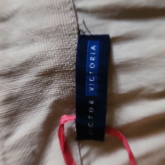 VTG VICTOR VICTORIA Linen Blend Skater Dress sz 8/42 - Picture 5 of 13